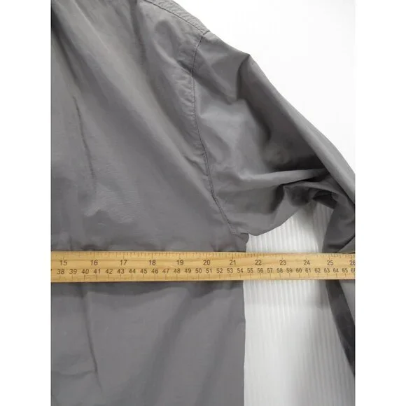 Eileen Fisher Jacket Small Petites Rain Coat Hoodie Organic Cotton - Picture 5 of 12